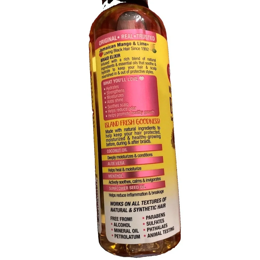 Jamaican Mango & Lime Braid Elixir Anti-Frizz Treatment 4 oz Soothes